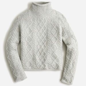 J. Crew Cable-knit Rollneck Sweater